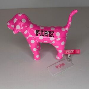 PINK Victorias Secret polka dots plush dog